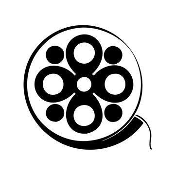 recommend clip art: film reel icon, film reel silhouette vector illustration-simple silhouette illustration of film reel, perfect for film reel logos and icons