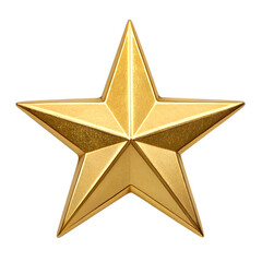 Obraz premium A Stunning Golden Five Pointed Star Award Decoration transparent background Generative AI