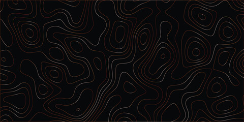 Elevation map design with modern abstract contour lines in clean linework


