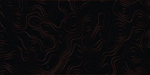Elevation map design with modern abstract contour lines in clean linework

