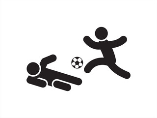 Footballer, Player, Soccer, Football, Sport, Game, Ball icon vector