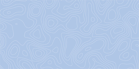 Decorative abstract terrain illustration with topography lines and seamless curves

