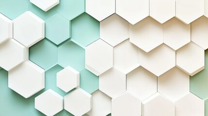 Fototapeta premium Abstract Hexagon Pattern Wall (2)