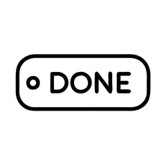 done-button flat vector