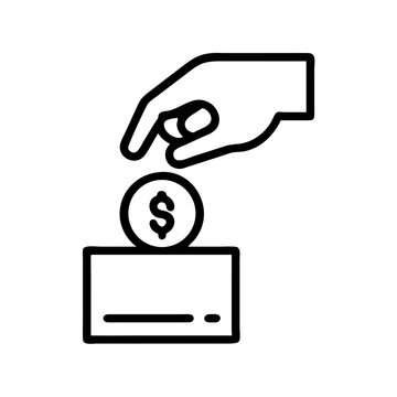 donate-button flat vector