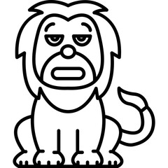 Lion Unamused Icon