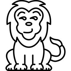 Lion Smirking Icon