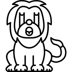 Lion Loudly Crying Icon