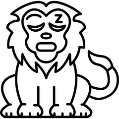Lion Sleeping Icon