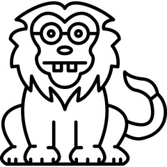 Lion Nerd Icon