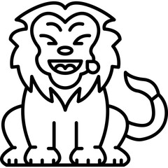 Lion Grinning Icon