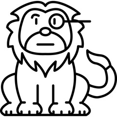 Lion Monocle Icon