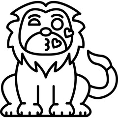 Lion Kiss Icon