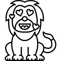 Lion In Love Icon