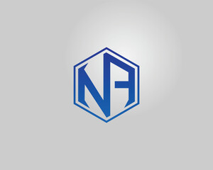 NA Letter Initial Logo Design Icon Vector Template