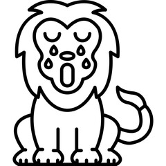 Lion Crying Icon