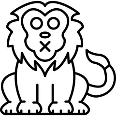 Lion Mute Icon