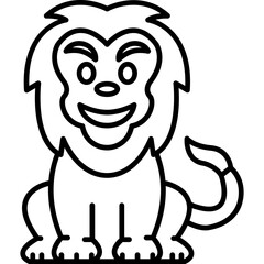 Lion Pouting Icon
