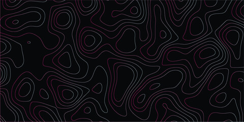 Seamless vector pattern inspired by topography and terrain contours in elegant linework

