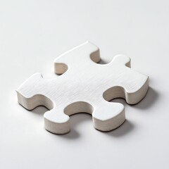 Minimalist Puzzle Piece with Soft Shadows Concept