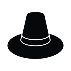 black hat on white background