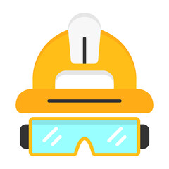 Workers Helmet Flat Style Icon