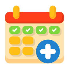 Fototapeta premium Sick Leave Flat Style Icon