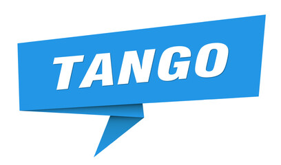 tango banner. tango speech bubble, label, sticker, sign template