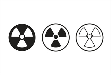 Radiation icon. Radiation icon set. Radiation icon outline. Vector illustration.