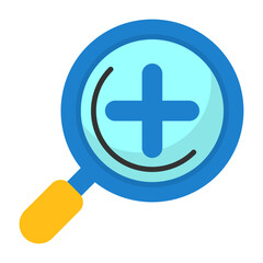 Fototapeta premium Zoom in Flat Icon Style