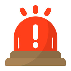 Siren Alarm Flat Icon Style