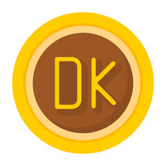 Danish Krone Flat Icon