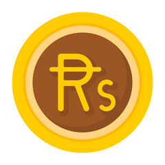 Mauritian Rupee Flat Icon