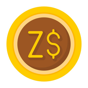 Zimbabwean Dollar Flat Icon