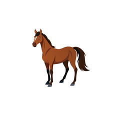 Obraz premium Running Horse Vector Illustration on White Background