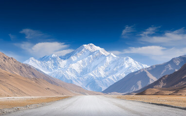Beautiful natural scenery of plateau snow-capped mountains