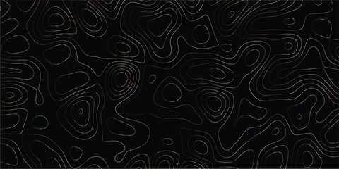 Vector map style background with artistic topographic contour lines in flow

