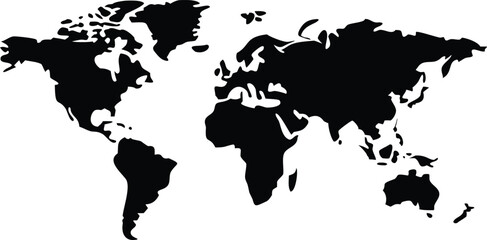Obraz premium world map with shadow