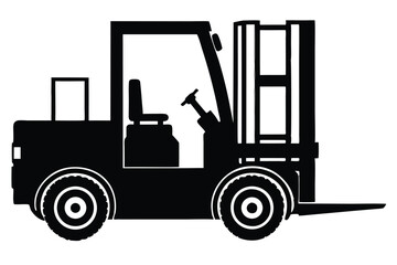 Forklift truck vector silhouette, Collection of forklift truck silhouette vector illustration, Happy Labor Day silhouette