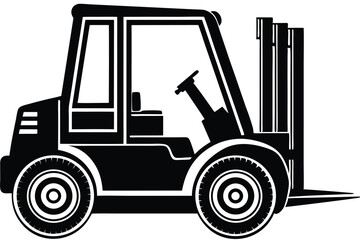 Forklift truck vector silhouette, Collection of forklift truck silhouette vector illustration, Happy Labor Day silhouette