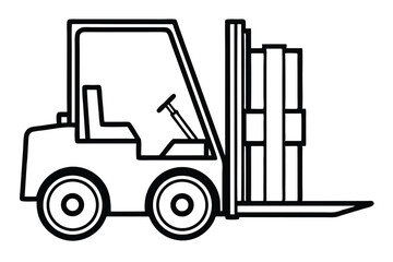 Forklift truck vector silhouette, Collection of forklift truck silhouette vector illustration, Happy Labor Day silhouette