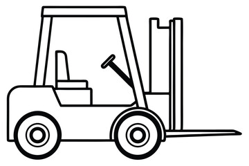 Forklift truck vector silhouette, Collection of forklift truck silhouette vector illustration, Happy Labor Day silhouette