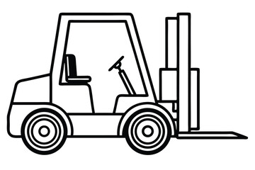 Forklift truck vector silhouette, Collection of forklift truck silhouette vector illustration, Happy Labor Day silhouette