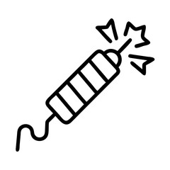 firecracker flat vector