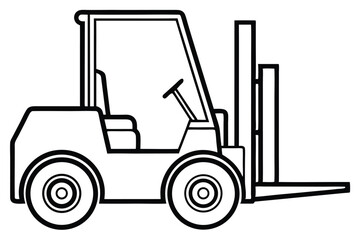Forklift truck vector silhouette, Collection of forklift truck silhouette vector illustration, Happy Labor Day silhouette