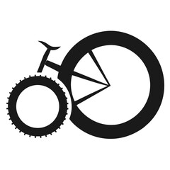 Fototapeta premium Unique Bicycle Design Fat Tire and Large Wheel Icon