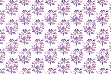 Fototapeta premium artistic plant pattern in seamless floral design with botanical inspiration for wrapping, textile, and card surfaces