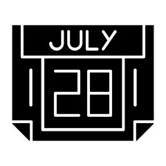 28 July Solid Style Icon