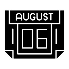 6 August Solid Style Icon