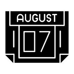 7 August Solid Style Icon